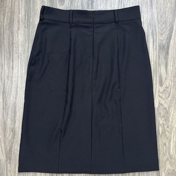 Banana Republic A-line Front Slit Knee Length Classic Black Skirt Size 4 - Picture 3 of 7